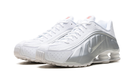 Nike Shox R4 White Bright Crimson Metallic Silver