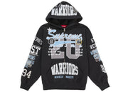 Supreme Warriors Applique Zip Up Hooded Sweatshirt Black