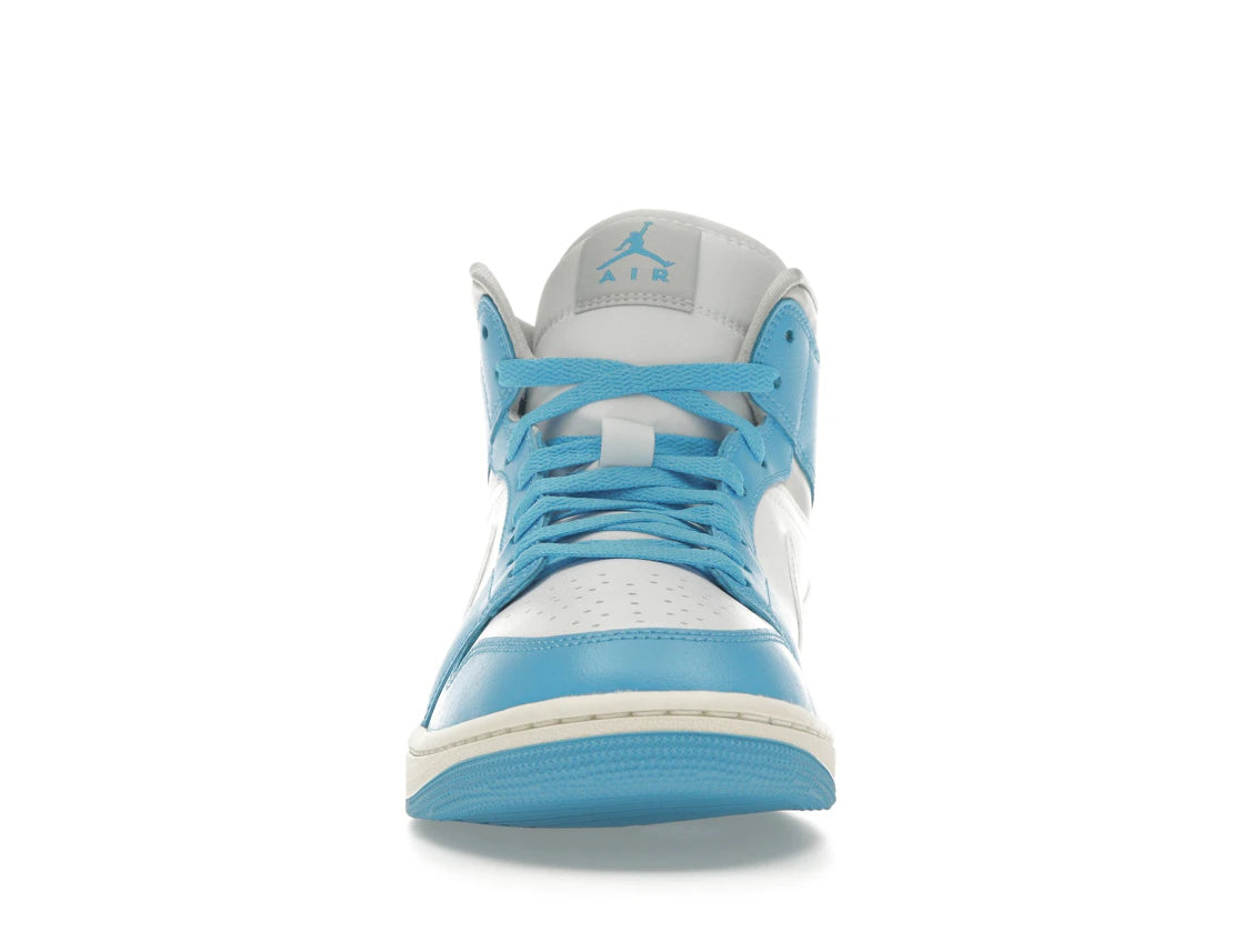 Jordan 1 Mid Dark Powder Blue White Sail Neutral Grey (Women's)