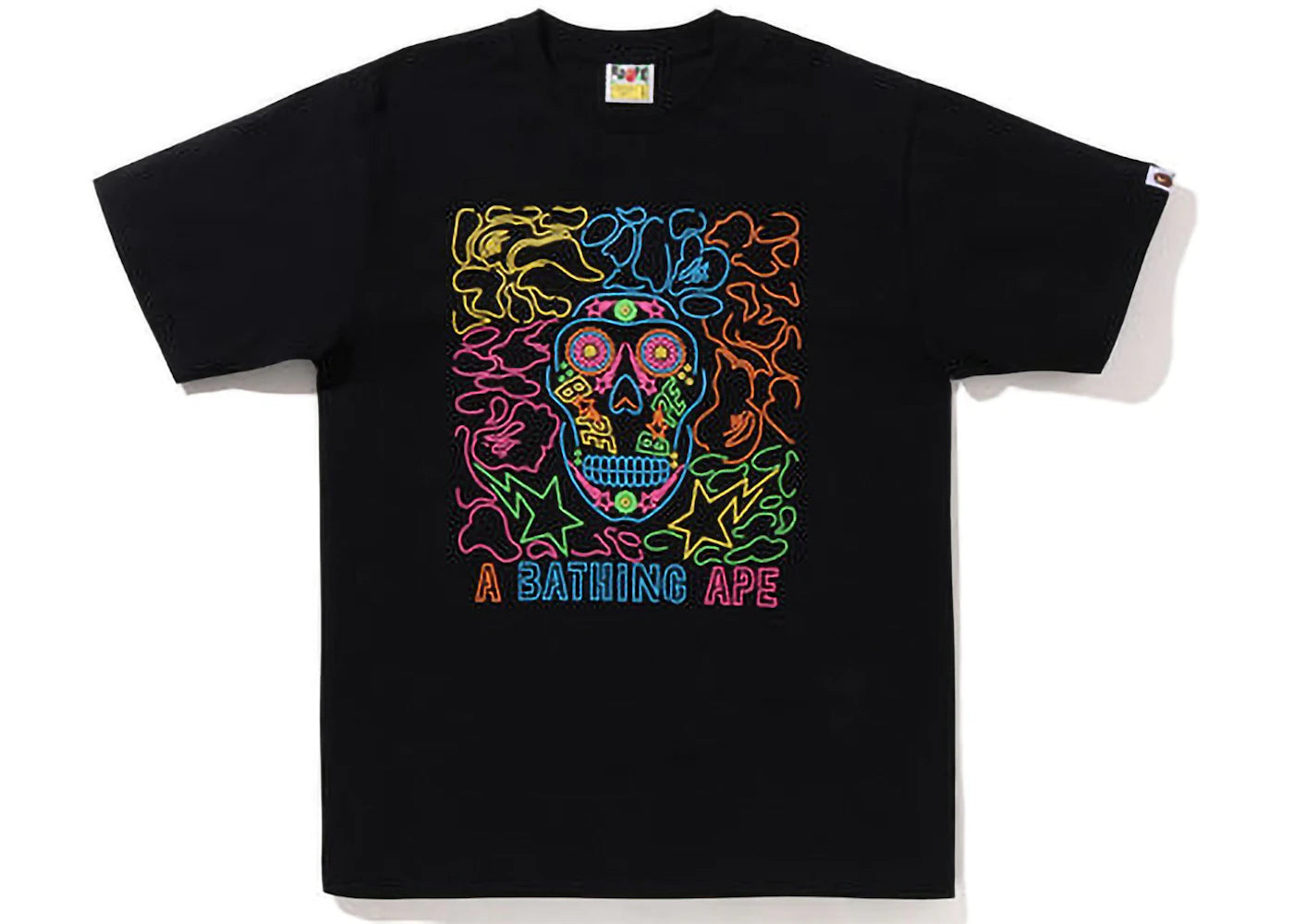 BAPE Halloween Neon Mexican Skull Tee Black