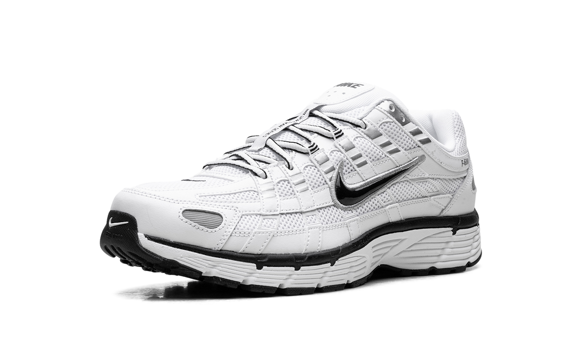 Nike P-6000 White Metallic Silver Black