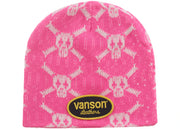 Supreme Vanson Leathers Skull Beanie Pink