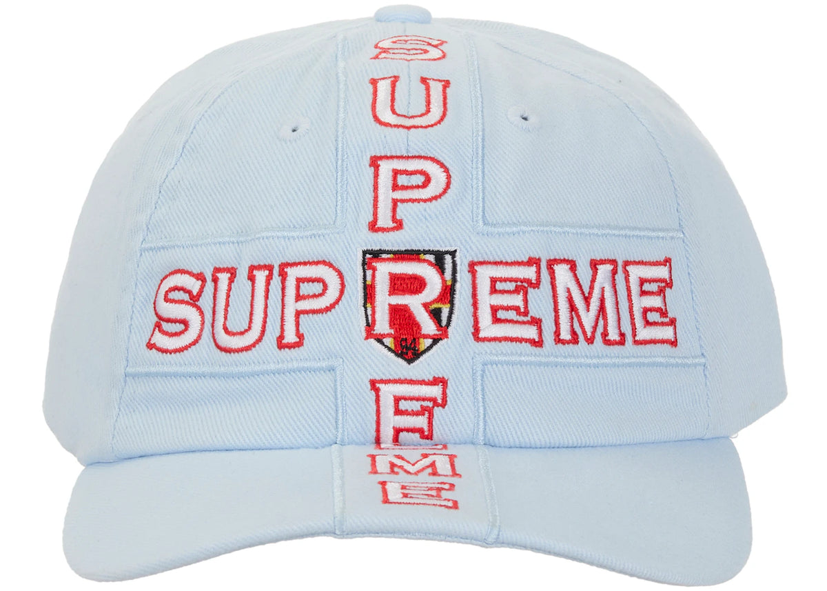 Supreme Cross 6-Panel Cap Light Blue