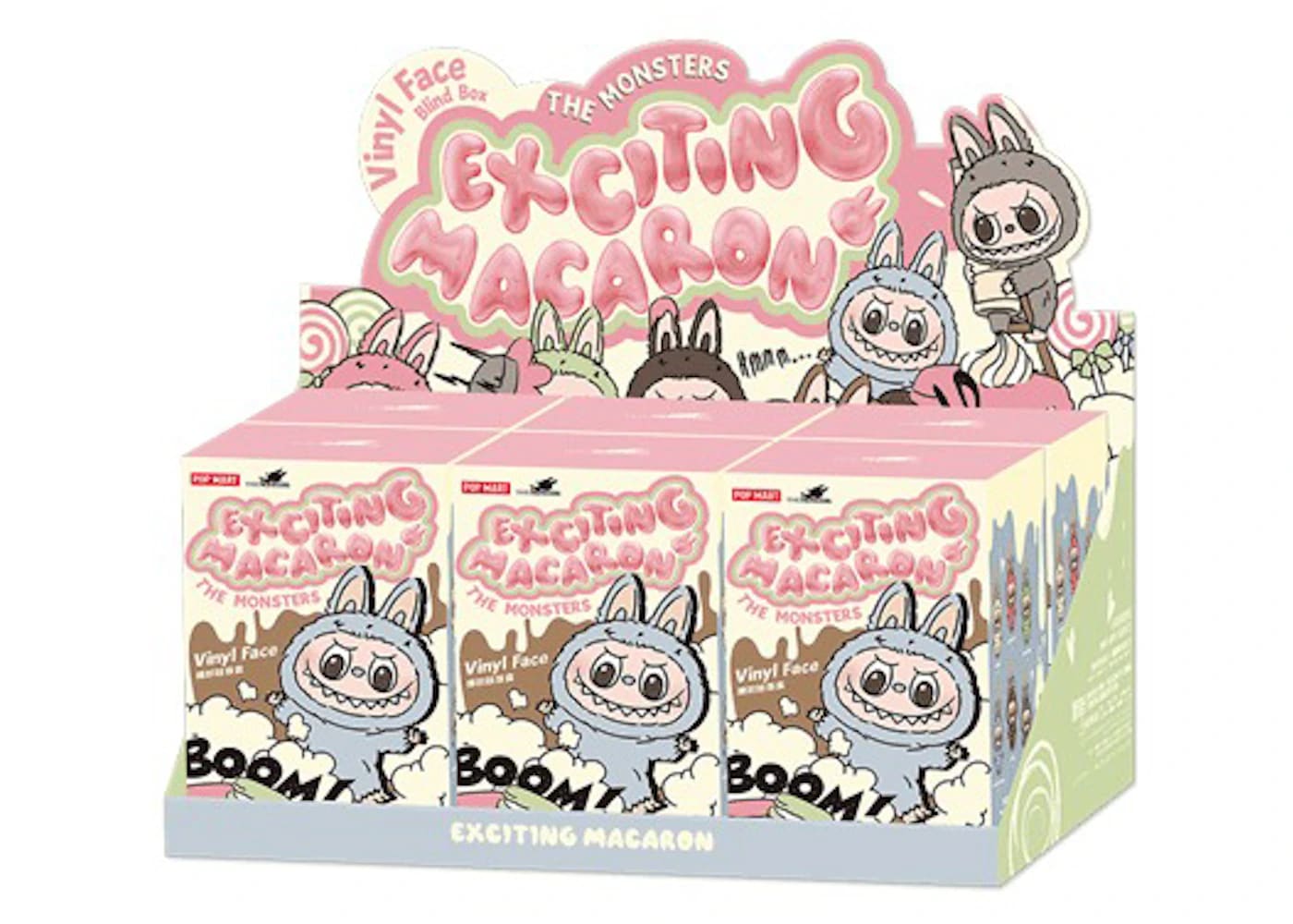 Pop Mart Labubu The Monsters Exciting Macaron Vinyl Face  Sealed Case (6 Blind Boxes)