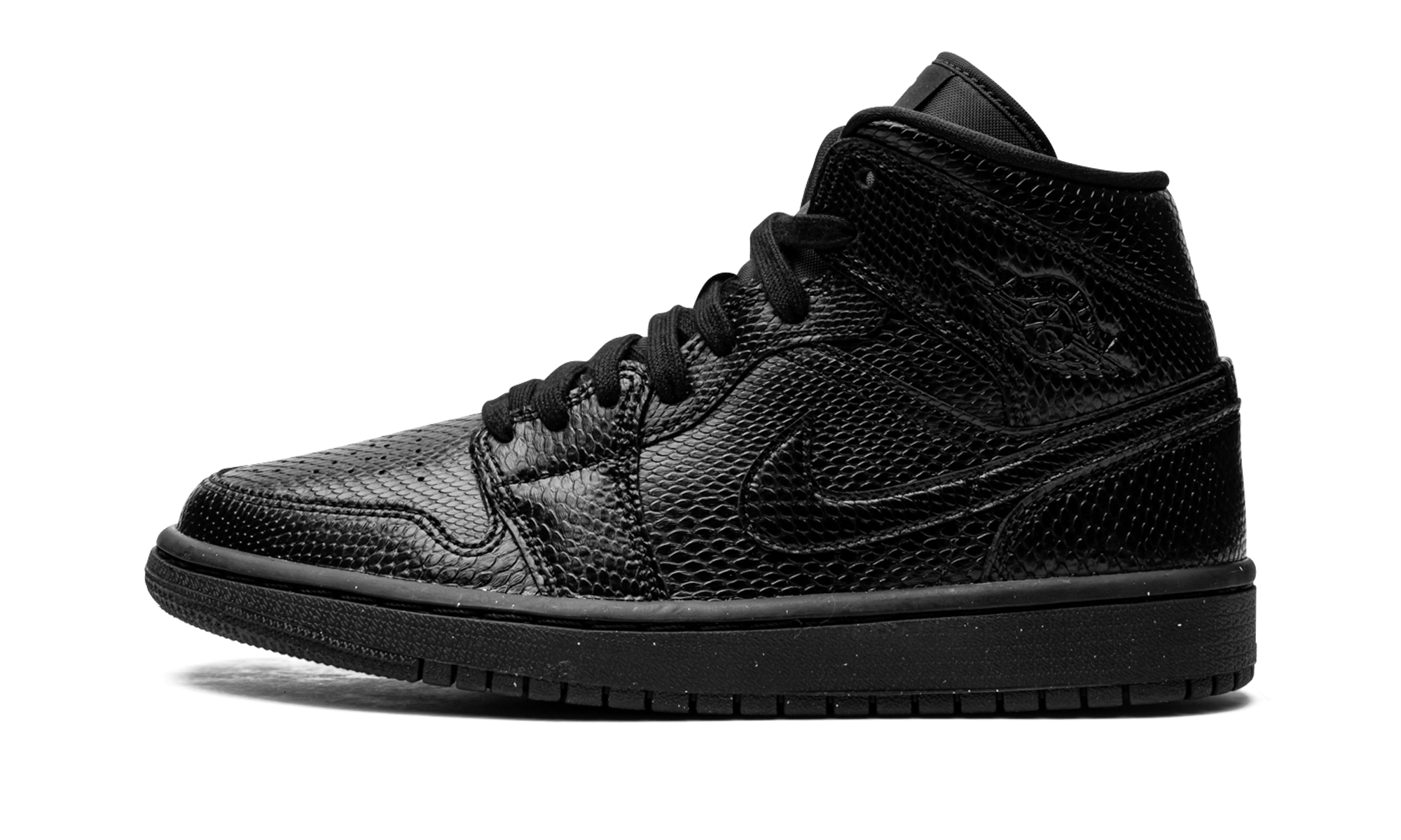 Jordan 1 Mid Black Snakeskin (Women's)