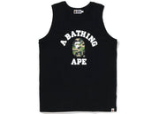 BAPE ABC Camo College Tank Top Grey Pink