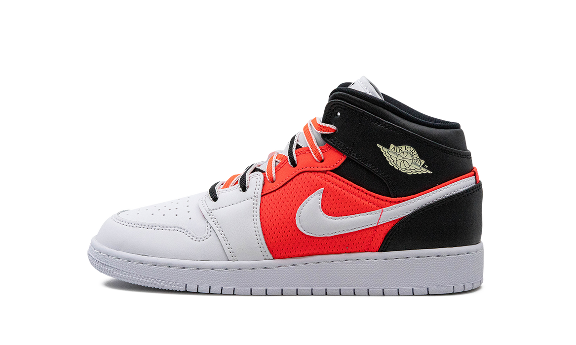 Jordan 1 Mid SE White Black Infrared (GS)