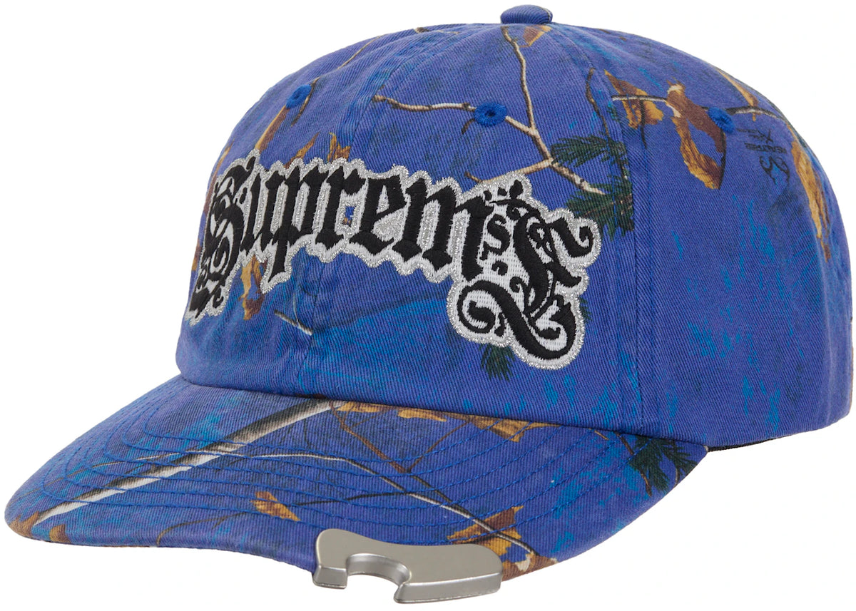 Supreme Bottle Opener 6-Panel Hat Blue Camouflage