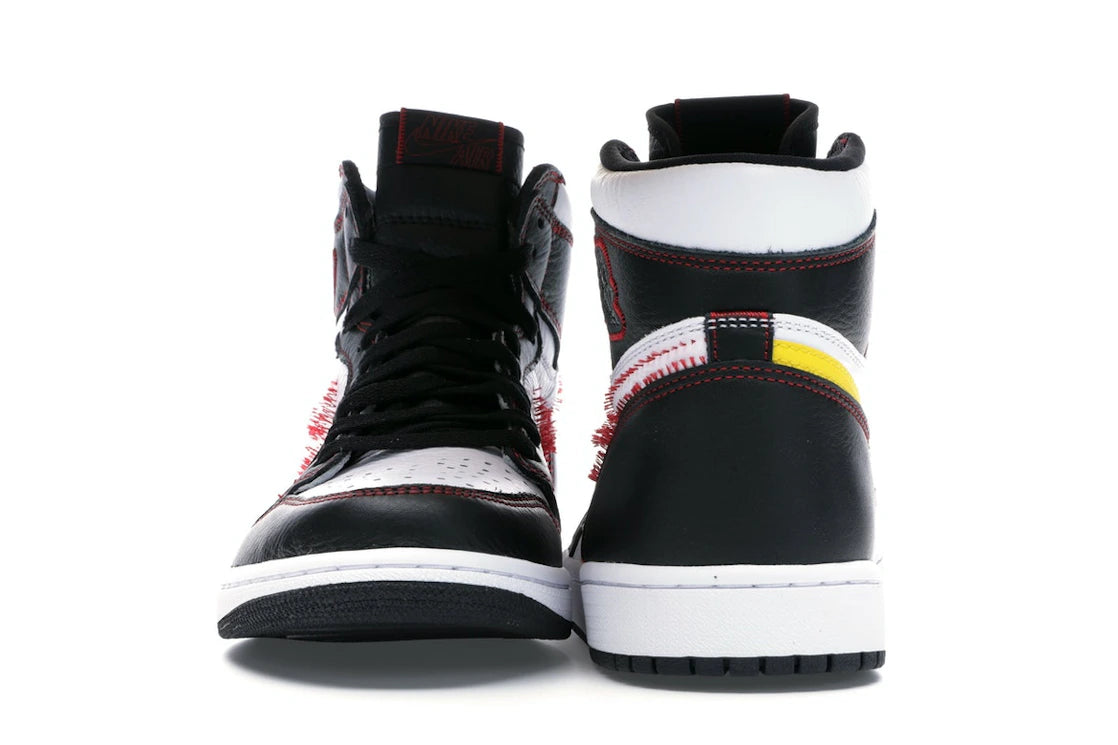 Jordan 1 Retro High Defiant White Black Gym Red